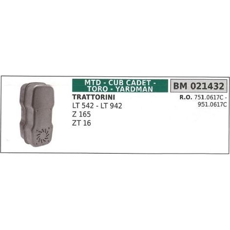 MTD Schalldämpfer Rasentraktor Rasenmäher LT 542 942 Z 165 021432