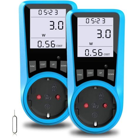 Stromkostenzähler, BMK-Stromzähler, Leistungsmesser, Energiekostenzähler, Steckdosen-Leistungsmesser, Leistungsmesser mit großem LCD-Display, Schutz (1/5)