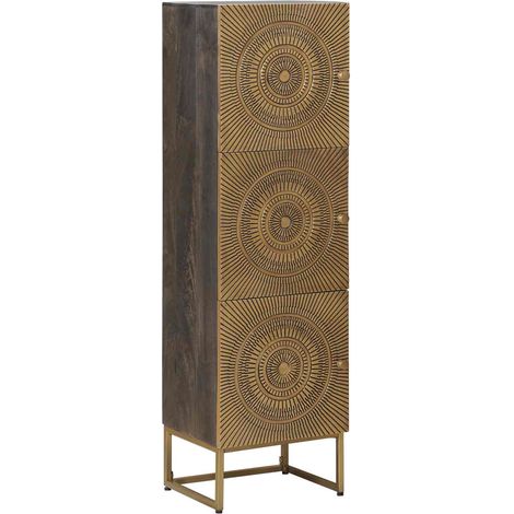 vidaXL  Highboard  Brass 35 x 30 x 120 cm