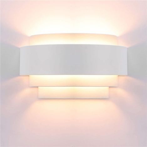 Applique murale LED, lampe murale d'intérieur, design simple, applique en métal, blanc chaud (1/5)