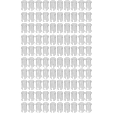 Lot de 100 capuchons de diode lumineuse, couvercle de protection pour diode électroluminescente, support de 5 mm, support à clip transparent (1/4)