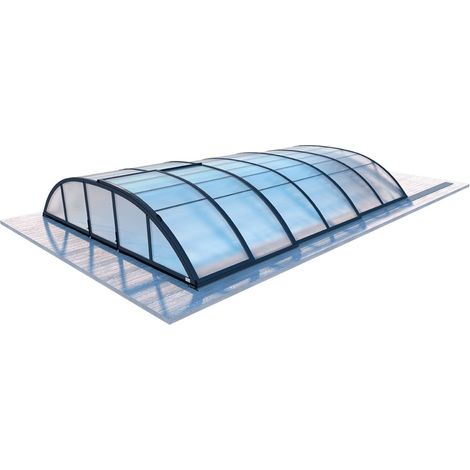Copertura telescopica per piscina Horizon - 4.64x2.52 m - Policarbonato alveolare da 8 mm - per la piscina BAS7304 - ECO304