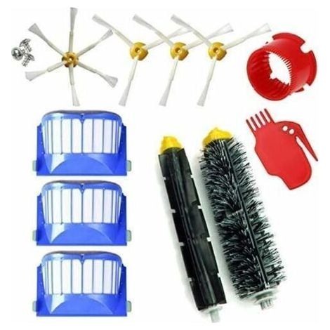 kit de Recharges pour Roomba Série 600 605 610 612 615 616 620 621 630 645 650 651 655 660 665 670 671 Pack de 11 pièces Compatibles avec iRobot- brosses et filtres (1/4)