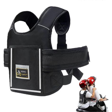 Ceinture de sécurité moto pour enfants, réglable, avec bandes réfléchissantes, convient aux enfants de 2 à 12 ans. (1/5)
