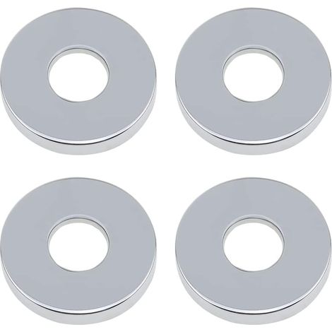 Rosetten-Duschmischbatterie, 4 Chromteile, zu öffnende Rosettenhähne, 26 mm (3/4 Zoll), Edelstahl-Rosette, niedrige flache Sanitäranlagen für Küche und Badezimmer