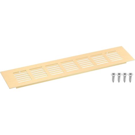 Grille D'Aération 300 X 60mm Grille de Retour D'Air Or 1Pc, en D'Alliage D'Aluminium, Grille de Ventilation à Persiennes Rectangulaire (1/5)