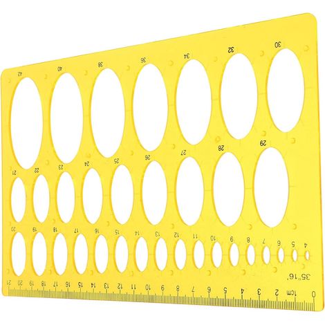 Kit de règle en plastique transparent Happyyami pour le dessin (1/5)