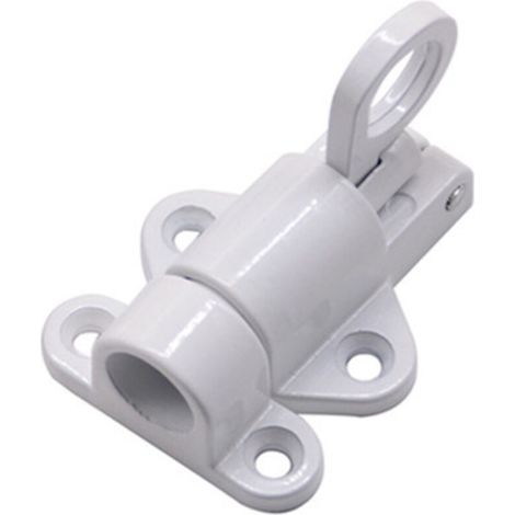 2 Pièces Automatique Verrou Porte,Alliage D'Aluminium Boulon Ressort,Aluminium Verrou Porte,Loquet Boulon Rebond,blanc