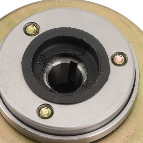 Volant magnétique WOOSTAR adapté aux moteurs C110cc, 12 pôles avec aimants en zinc colorés montés sur le corps. (1/4)