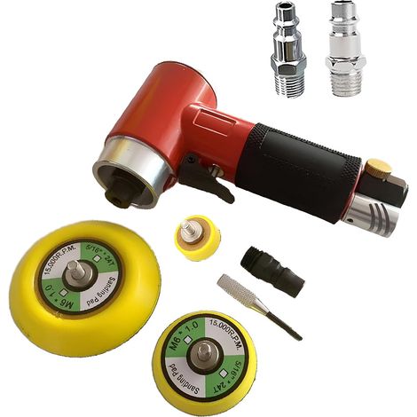 Vielseitiger Druckluft-Polierer – Verschiedene Größen – Ideal für Fahrzeugaufbereitung und Holzrestaurierung – Kompakter Druckluftschleifer (4) (1/3)
