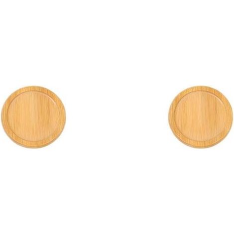 2 posavasos, 8 x 8 x 0,9 cm, Posavasos de madera, Alfombrillas resistentes al calor, Posavasos para macetas, Bandejas, Bandejas de cocina (1/5)