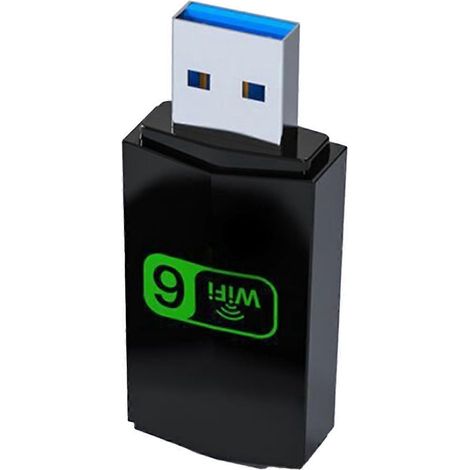 Mini carte réseau sans fil WiFi6 1800 Mbps avec adaptateur USB pour PC (1/5)