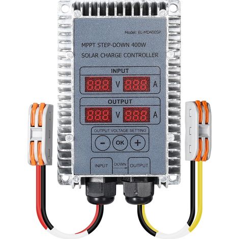 Contrôleur de Charge Solaire, Controleur de Charge Solaire Boost MPPT 24-85 V Tension réglable Regulateur Panneau Solaire 400W (1/5)
