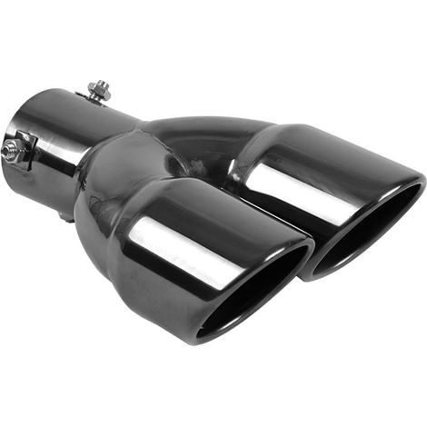 2.5" 63mm Entrée Double Pointe Silencieux 3"Sortie Acier Inoxydable Voiture Arrière Throat Double Echappement (1/5)