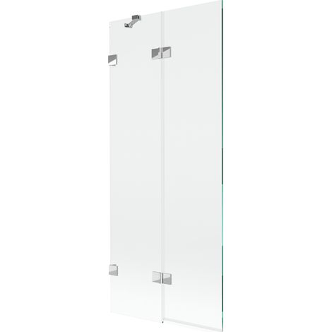Mexen Lunar paroi de baignoire 2 volets gauche 80 x 150 cm, transparent, chrome - 897-080-100-01-00-L (1/5)