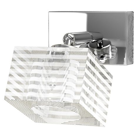 Applique Contemporanea Metropolitan Metallo Cromo Vetro Trasparente 1 Luce G9 (1/3)