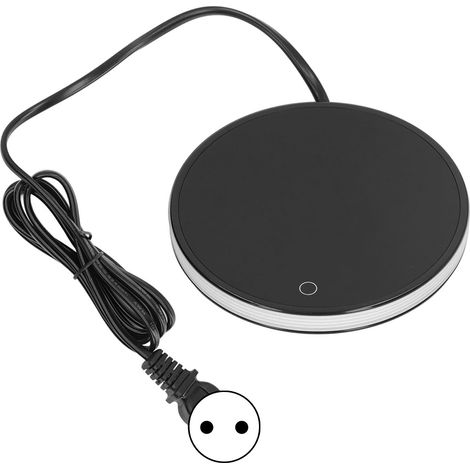 Tasse chauffe-plat en alliage d'aluminium 18W portable électrique réchaud à mug pour café thé lait prise UE 220V blanc (1/5)