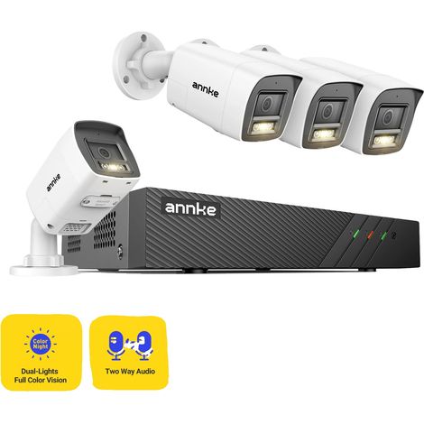 Sistema di sicurezza, risoluzione 3K, capacità di visione notturna, 0 TB (1/2)