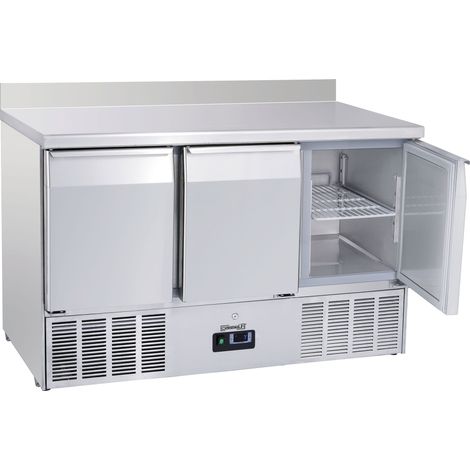 Saladette avec dosseret - 3 portes - GN 1/1 - Casselin