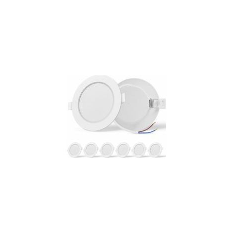 Lot de 6 LED Spot Encastré, haute luminosité, Spots LED Encastrables Plafond, 9W equivalent 72W incandescence, AC 230V, Lumière naturelle 4000K, pour salle de bain, salon, Ф90-110mm (1/4)