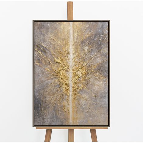 Gemälde Energiestrahl Rahmen Grau 70x50 cm (1/5)