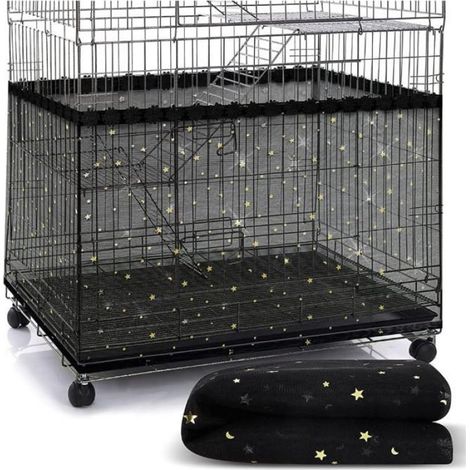 Filet Voliere Ajustable Protection Cage Oiseaux Nylon aéré Attrape Graine Oiseaux,Extensible Couverture Circonférence 150cm à 220cm (1/5)