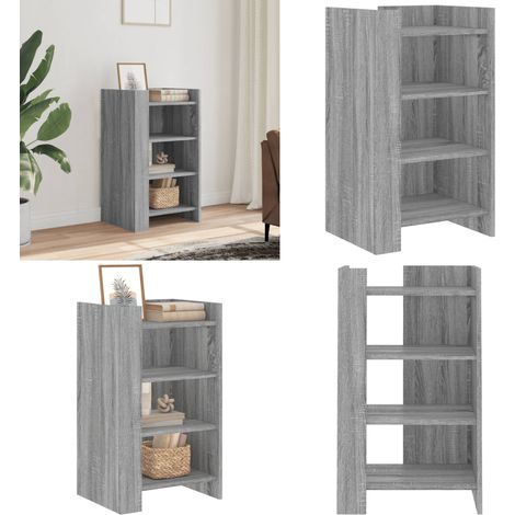 Sideboard Grau Sonoma 45x35x75 cm Holzwerkstoff - Schreibtisch - Regal - Wohnzimmer Dekoration - Holz Sideboard - Grau Sideboard - Home & Living (1/5)