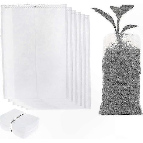 200 sachets de culture biodégradables pour semis, 8x10cm, pots de pépinière non tissés pour jardinage (1/5)
