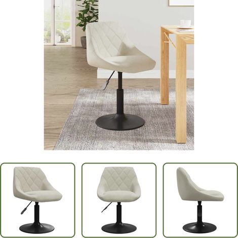 Tabouret de bar - Tabouret de bar Crème Velours (1/5)