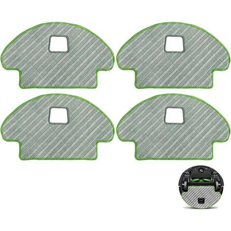Juego de 4 paños de limpieza para el robot aspirador iRobot Roomba Combo 113 R113840 R111840, pieza de repuesto, accesorios de limpieza de microfibra lavables. (1/5)