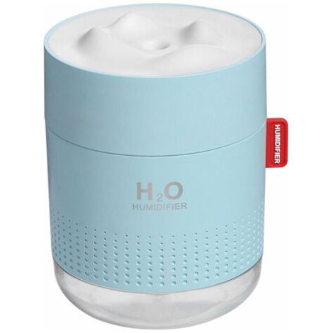 Mini USB Charge humidificateur étudiants dortoir bureau bureau muet mignon neige montagne humidificateur - Bleu (1/5)