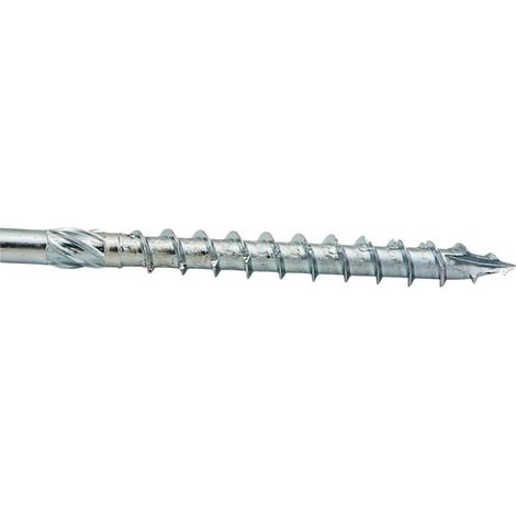 Vis charpente TEKOR Tête fraisée Cranté TORX T40 10X280 Filetée sur 80 Pointe antifendage type 17 Acier zingué - 20 pièces