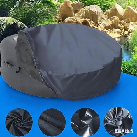 Spa Gonflable Housse de Protection pour Ronds,Bache Protection Piscine Thermique Ronds Jardin Ronde pour Table Impermeable,Et Aux Rayons Oxford 210D (1/2)