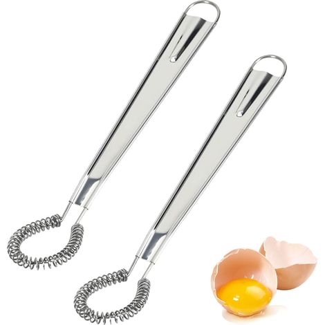 Mini Fouet Cuisine Acier Inoxydable, Petit Fouet Cuisine, Mini Fouet À Spirale, Ustensiles De Cuisine Inox, Mélangeur De Sauce À Main, Pour Mélanger/Fouetter Les Ustensiles De Cuisine (1/5)