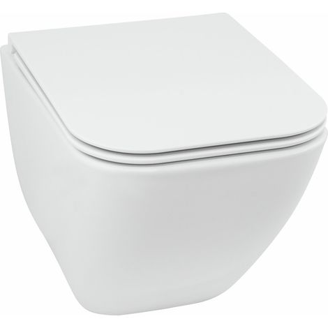 Wand-WC Set TAVAI SRL Keramik weiß spülrandlos