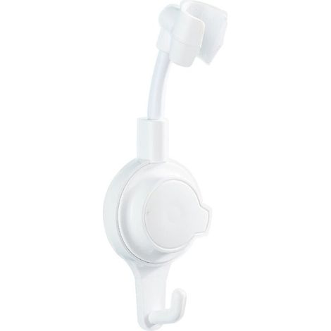 Support de pommeau de douche pivotant à 360°, ventouse avec crochet, fixation murale, acier inoxydable, support pour pommeau de douche à main, pièce de rechange pour salle de bain (1/5)