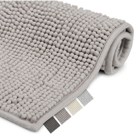 1 Tapis de bain, chenille, antidérapant, absorbant, 80x50 cm, salle de bain (1/5)