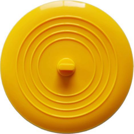 Silikon-Badewannenstöpsel, Küchenspülenstöpsel, 15,3 cm Durchmesser, universeller Abflussstopfen (1 Stück, gelb) (1/5)