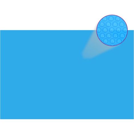 Couverture de piscine rectangulaire 600x400 cm PE Bleu (1/3)