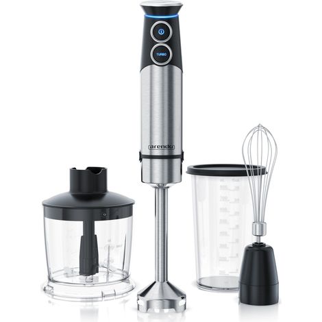Arendo Stabmixer Edelstahl Set - Pürierstab - stufenlose Geschwindigkeit + Turbotaste (1/5)