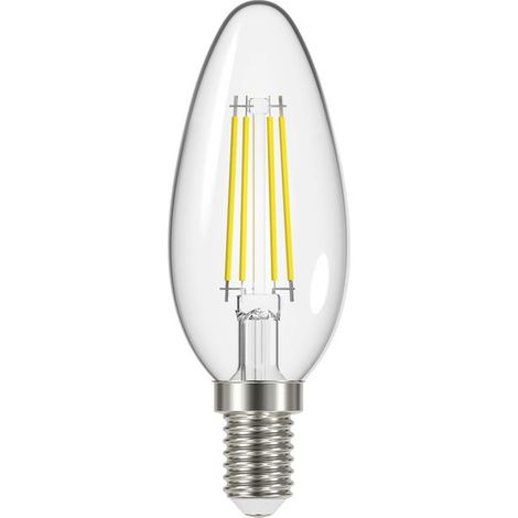 Ampolla trasparente a LED fiamma E14 bianco caldo Clai confezione da 2 - Pr