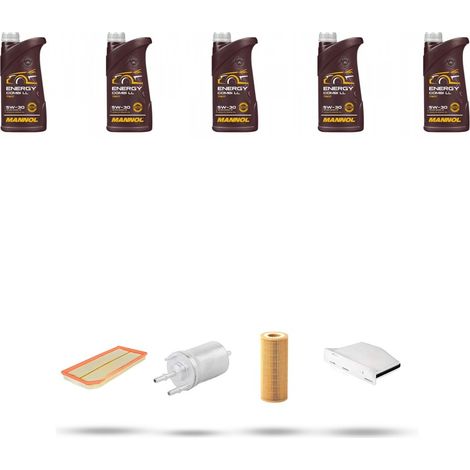 Kit tagliando 4 FILTRI e 5L OLIO compatibile con Vw Golf VI (5K15,5J5,5M1,517,521) 2.0 TSI 199kw Dal 2009 (1/5)