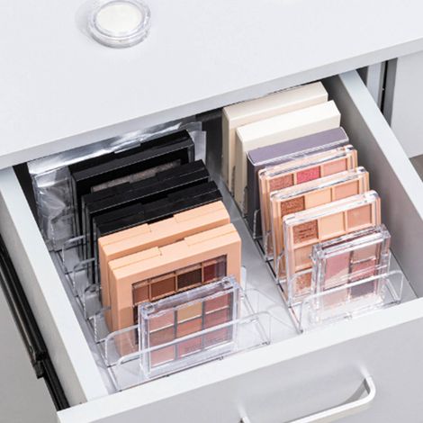 Range de Makeup 7 Sections Transparent Organisateur Palette Maquillage pour Vanités de Salle de Bain (1/5)