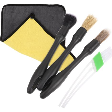 1 set di spazzole colorate ultra morbide per la pulizia degli interni