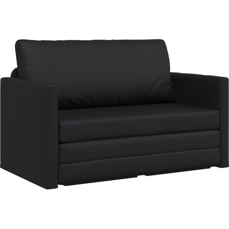 Folding Sofa Bed Black 124 x 71 x 78 cm Faux Leather vidaXL