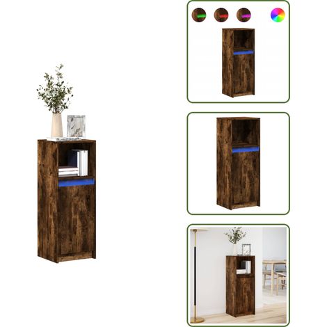 LED-Sideboard Räuchereiche 38x34x100 cm Holzwerkstoff - Sideboard - Sideboards - Kommode - Anrichte (1/5)