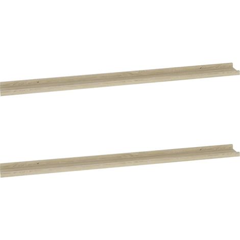 Maison Exclusive - Wandregale 2 Stk. Sonoma-Eiche 115x9x3 cm (1/5)