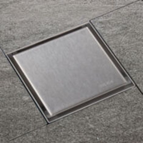 Drain de douche carré invisible en acier inoxydable 10x10cm – Anti-odeur – Conception amovible pour nettoyage facile – Siphon de sol pour salle de bains