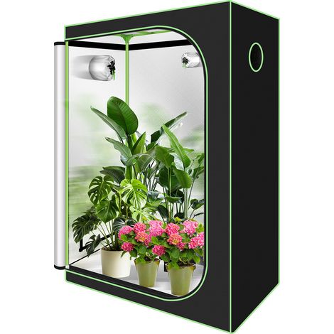 Randaco Growbox Gewächshaus Indoor Pflanzenzelt Zuchtzelt Growroom Zuchtschrank Darkroom Zimmergewächshaus Growschrank,120x60x180 cm
