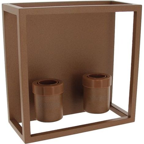 Xanlite - Applique murale filaire en aluminium effet rouille, 2 têtes (culot E27), IP44 - APFE40W2TALUR